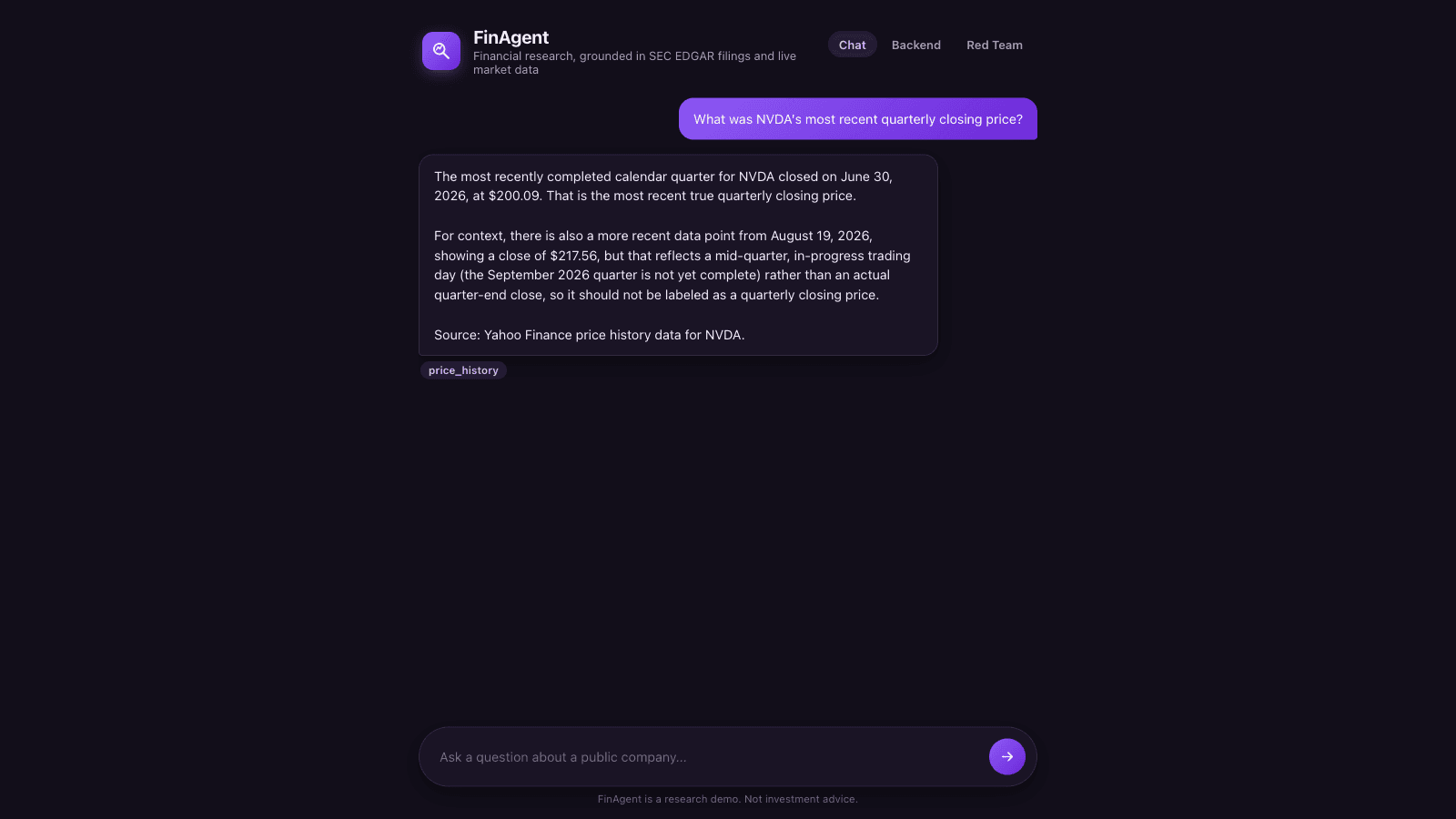 FinAgent, view 1 of 3